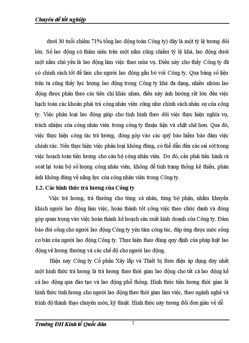 image for page Hoàn thiện kế toán tiền lương và các khoản trích theo lương tại Công ty Cổ phần Xây lắp và Thiết bị Bưu điện 1