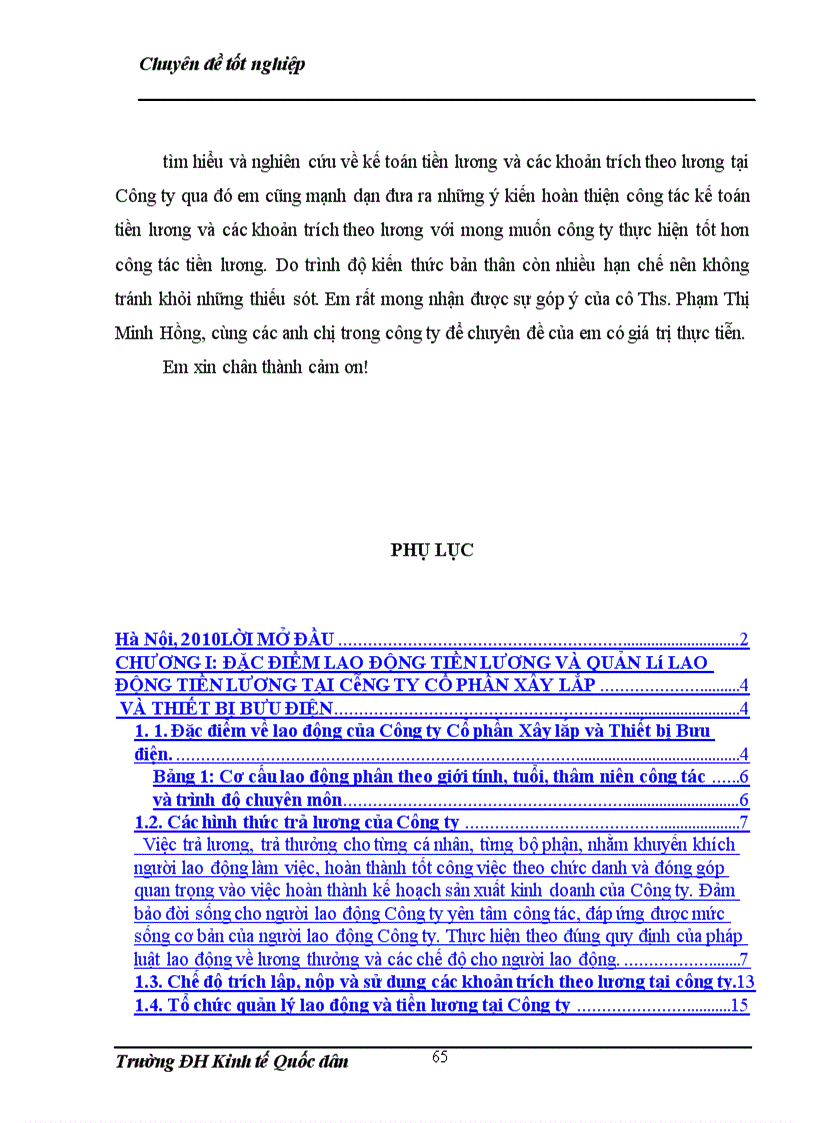 image for page Hoàn thiện kế toán tiền lương và các khoản trích theo lương tại Công ty Cổ phần Xây lắp và Thiết bị Bưu điện 1