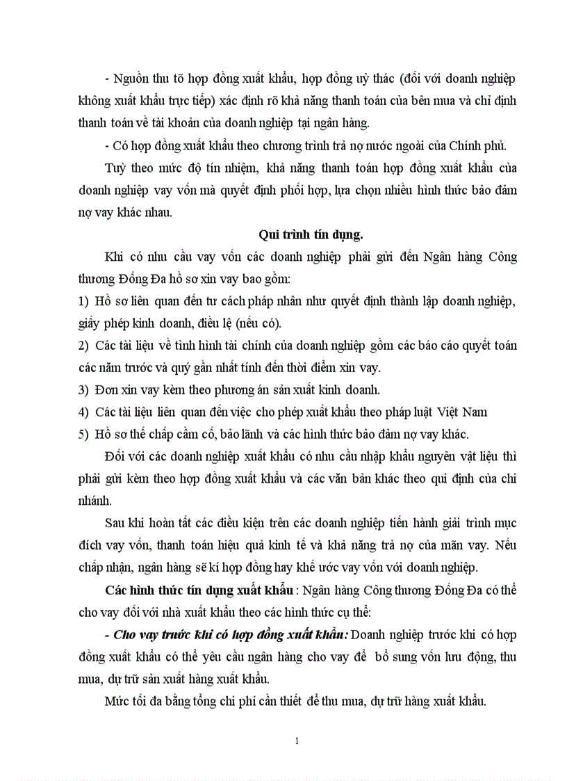 image for page Một số giải pháp nhằm nâng cao chất lượng tín dụng xuất nhập khẩu tại Chi nhánh Ngân hàng Công thương khu vực Đống Đa 1