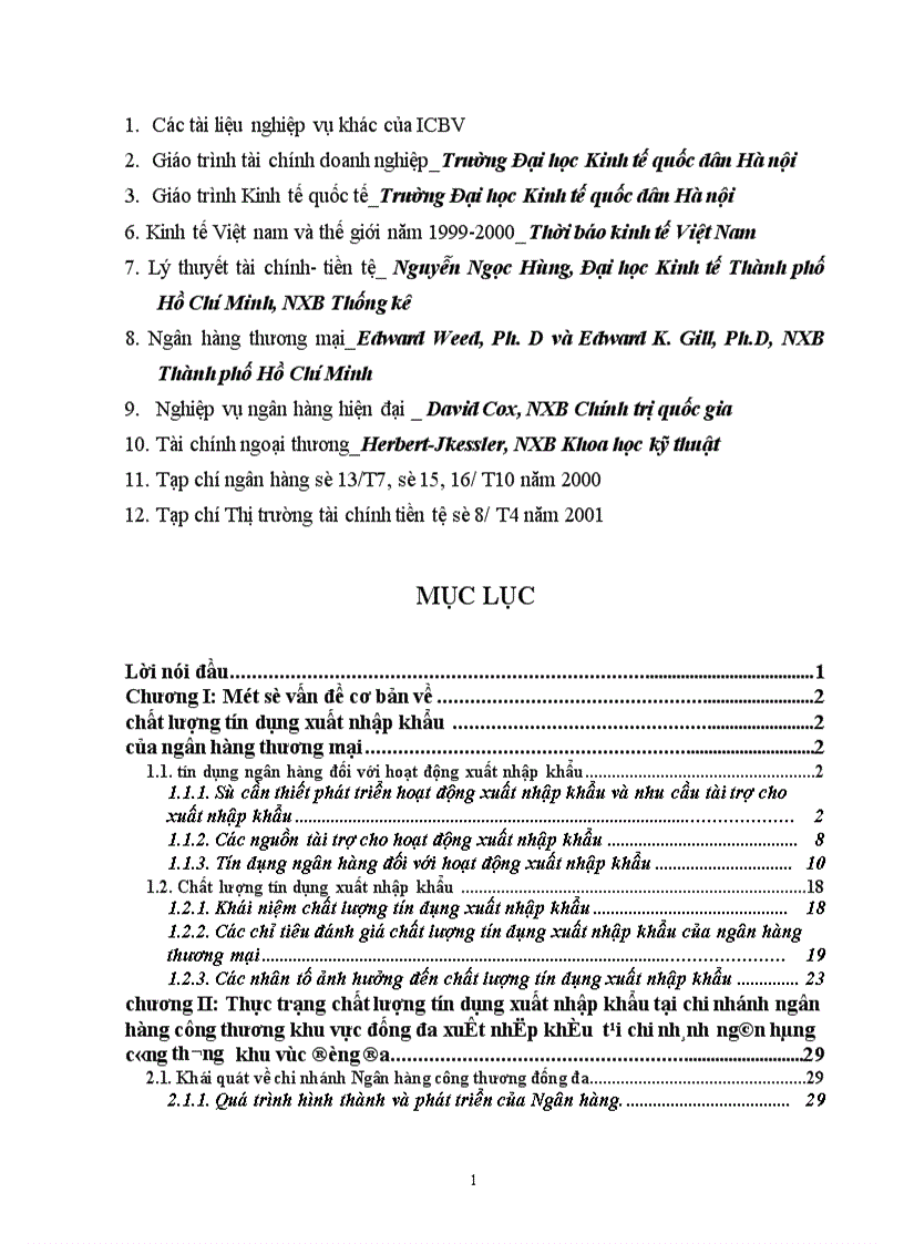 image for page Một số giải pháp nhằm nâng cao chất lượng tín dụng xuất nhập khẩu tại Chi nhánh Ngân hàng Công thương khu vực Đống Đa 1