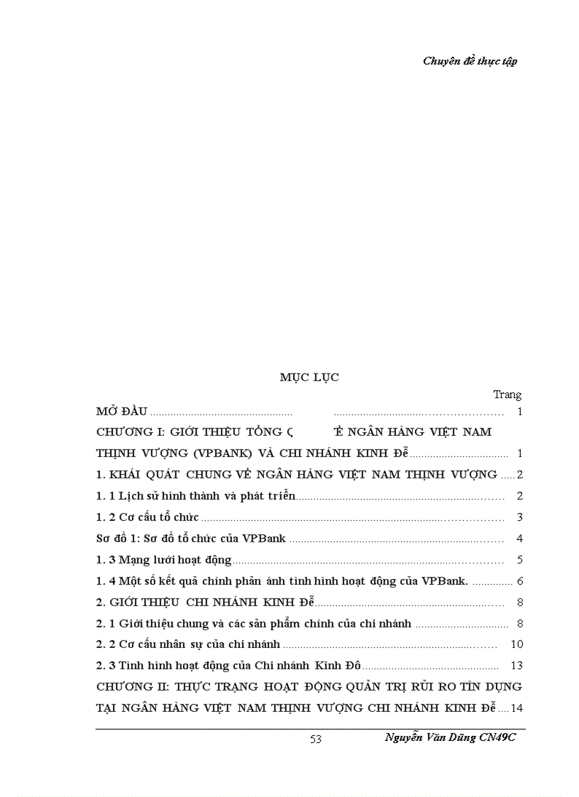 image for page Quản trị rủi ro tín dụng tại Chi nhánh Kinh Đô Ngân hàng Việt Nam Thịnh Vượng