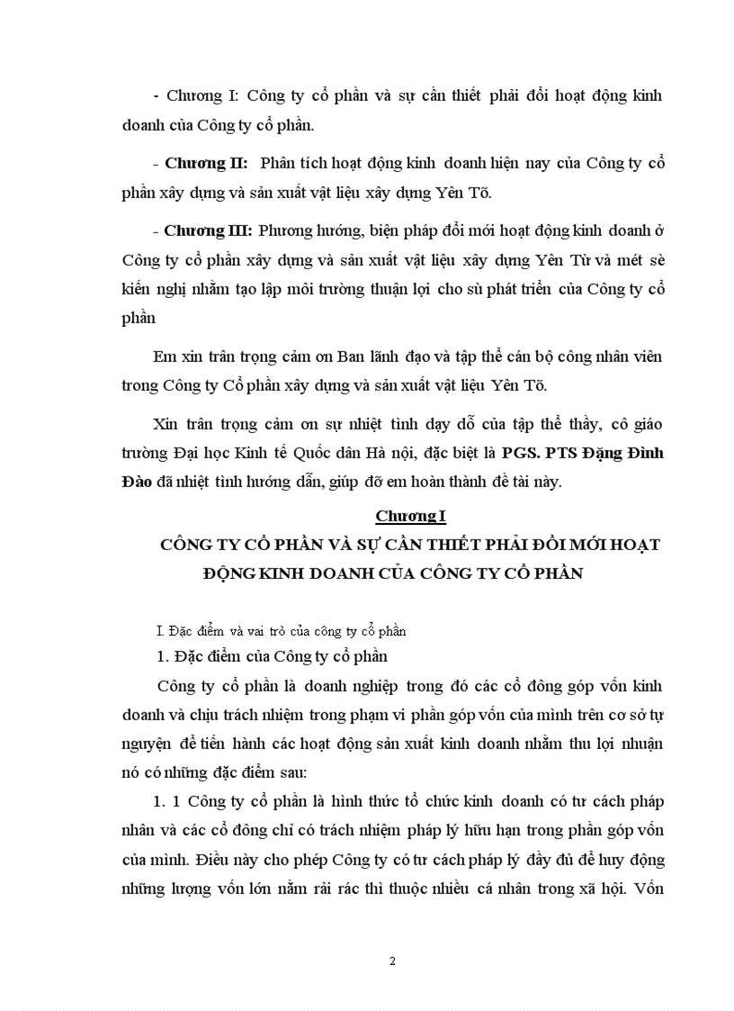 image for page Đổi mới hoạt động kinh doanh ở Công ty Cổ phần xây dựng và sản xuất vật liệu xây dựng Yên Từ