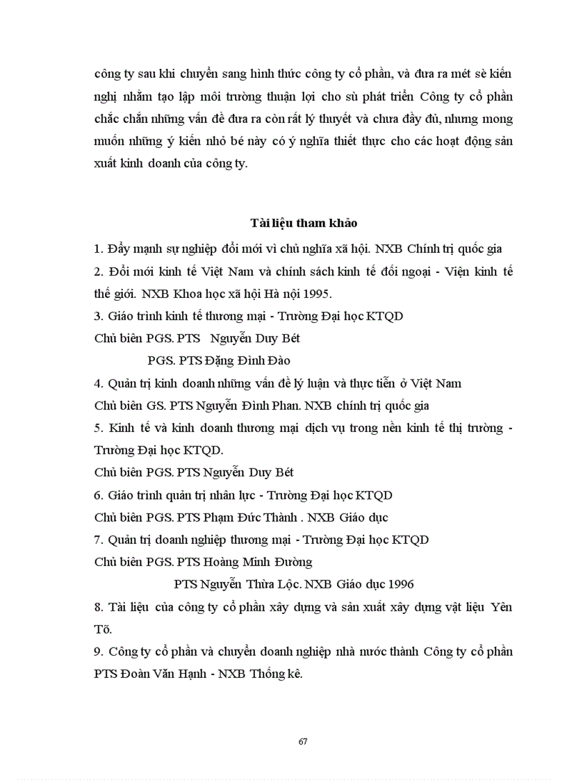 image for page Đổi mới hoạt động kinh doanh ở Công ty Cổ phần xây dựng và sản xuất vật liệu xây dựng Yên Từ