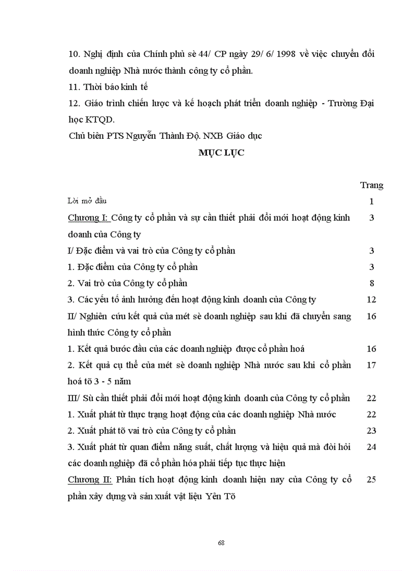 image for page Đổi mới hoạt động kinh doanh ở Công ty Cổ phần xây dựng và sản xuất vật liệu xây dựng Yên Từ