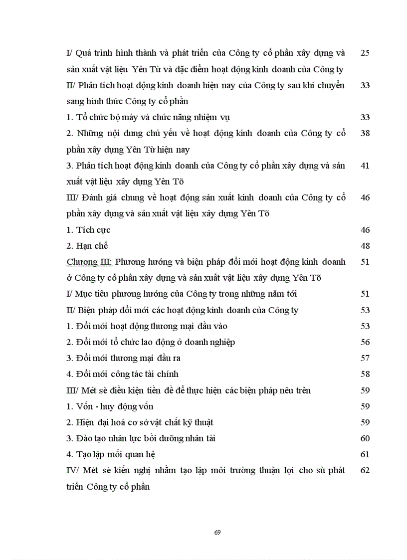 image for page Đổi mới hoạt động kinh doanh ở Công ty Cổ phần xây dựng và sản xuất vật liệu xây dựng Yên Từ