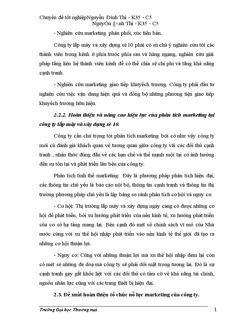 image for page Hoàn thiện tổ chức hoạt động marketing của Công ty lắp máy và xây dựng số 10