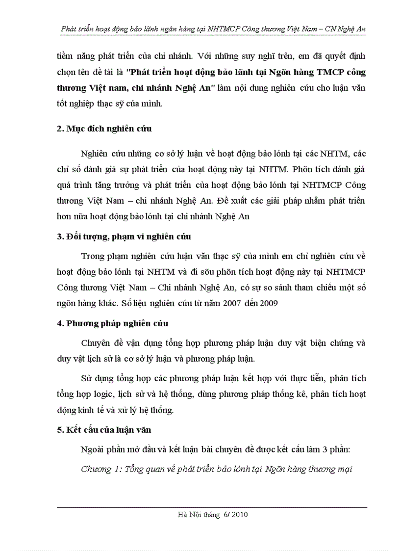 image for page Phát triển hoạt động bảo lãnh tại Ngân hàng TMCP công thương Việt nam chi nhánh Nghệ An