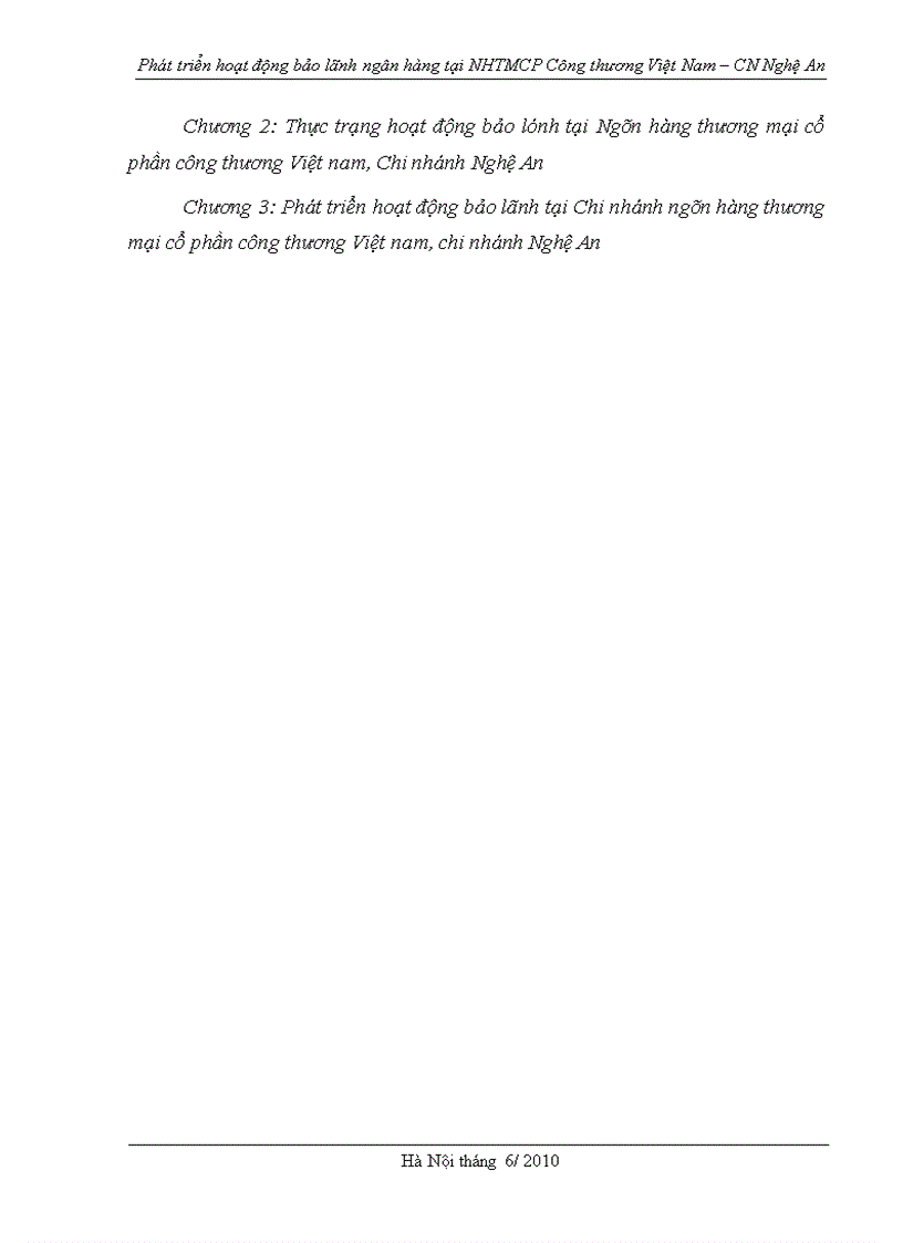 image for page Phát triển hoạt động bảo lãnh tại Ngân hàng TMCP công thương Việt nam chi nhánh Nghệ An