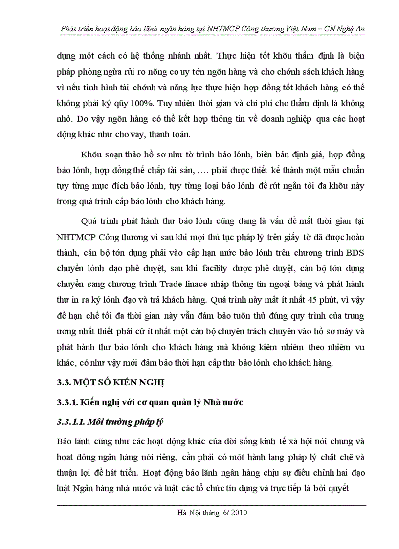 image for page Phát triển hoạt động bảo lãnh tại Ngân hàng TMCP công thương Việt nam chi nhánh Nghệ An