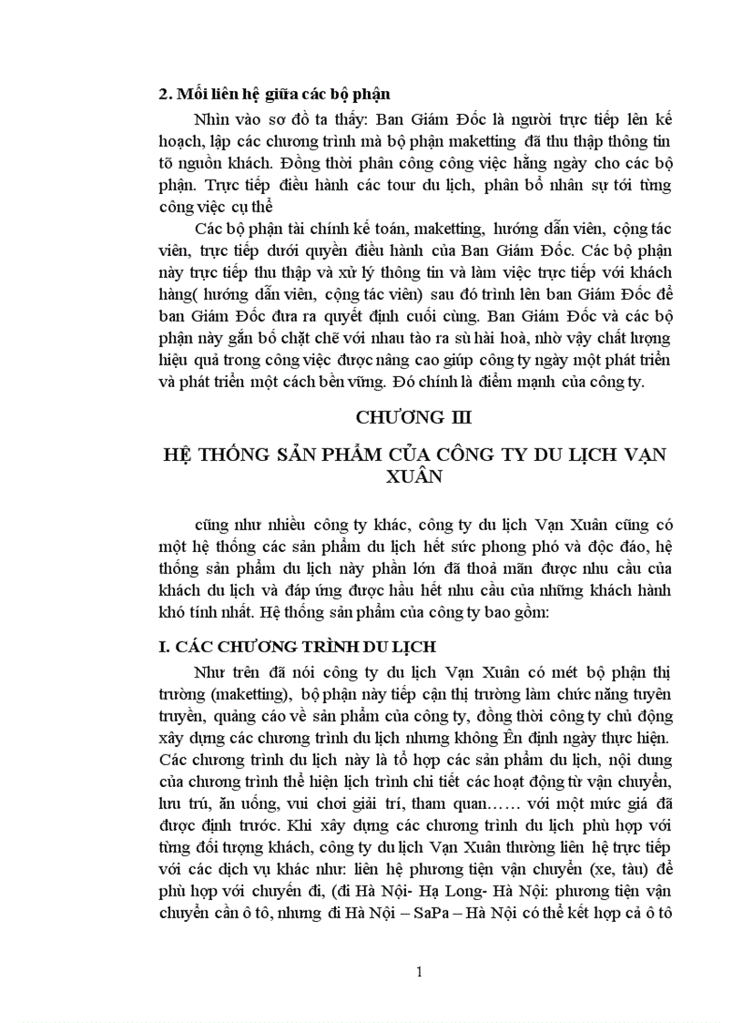 image for page Hệ thống sản phẩm của công ty du lịch Vạn Xuân