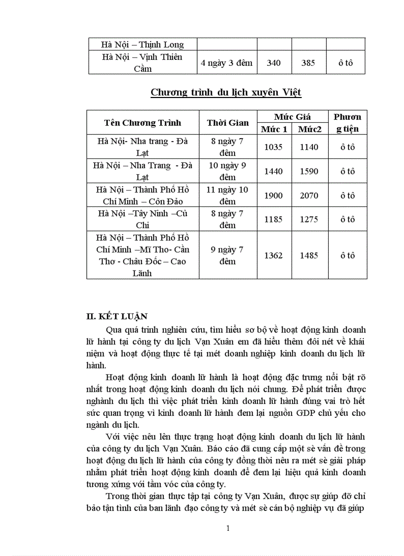 image for page Hệ thống sản phẩm của công ty du lịch Vạn Xuân