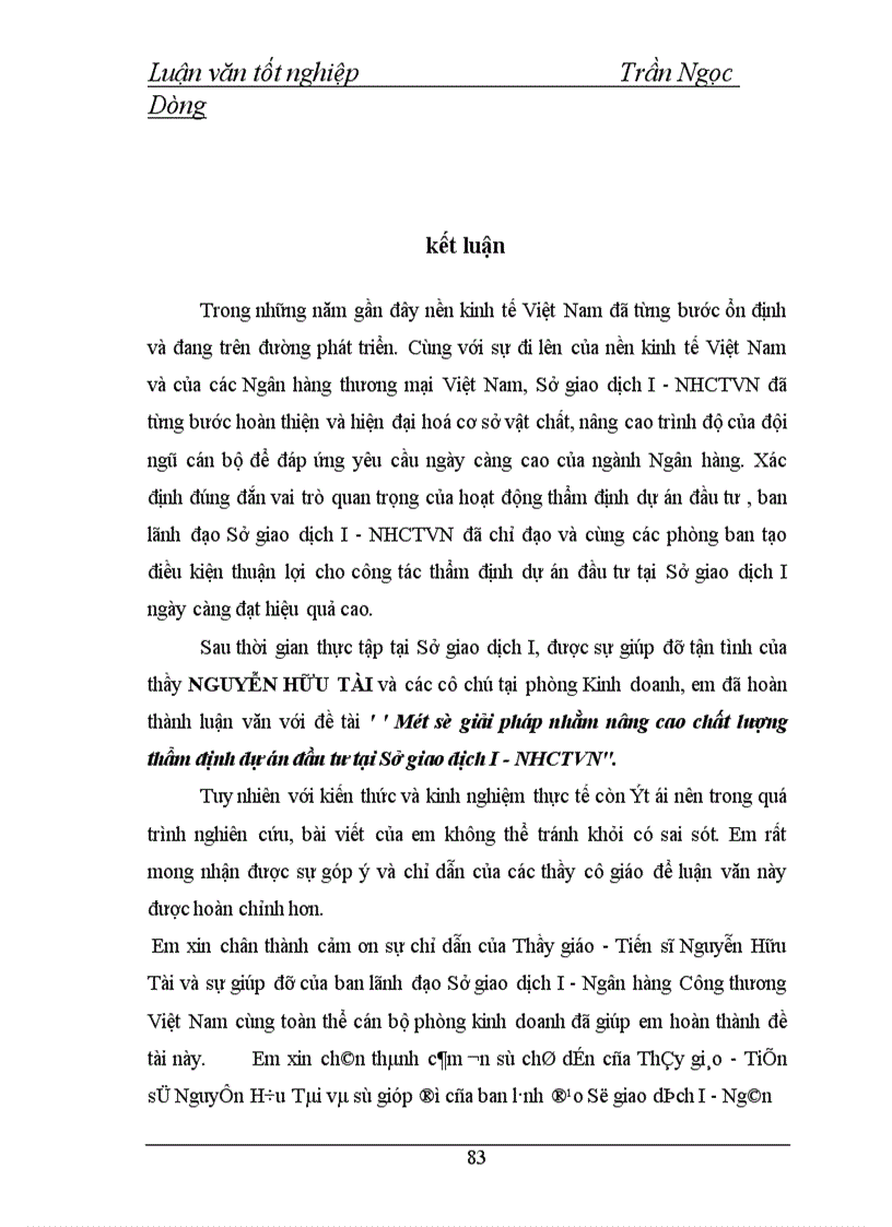 image for page Một số giải pháp nâng cao chất lượng thẩm định dự án đầu tư tại Sở giao dịch I Ngân hàng Công thương Việt Nam 1