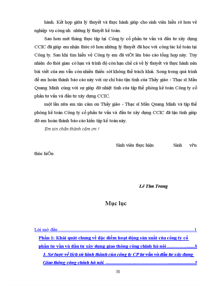 image for page Đặc điểm tổ chức kế toán tại Công ty cổ phần tư vấn và đầu tư xây dựng Giao thông công chính Hà Nội 1