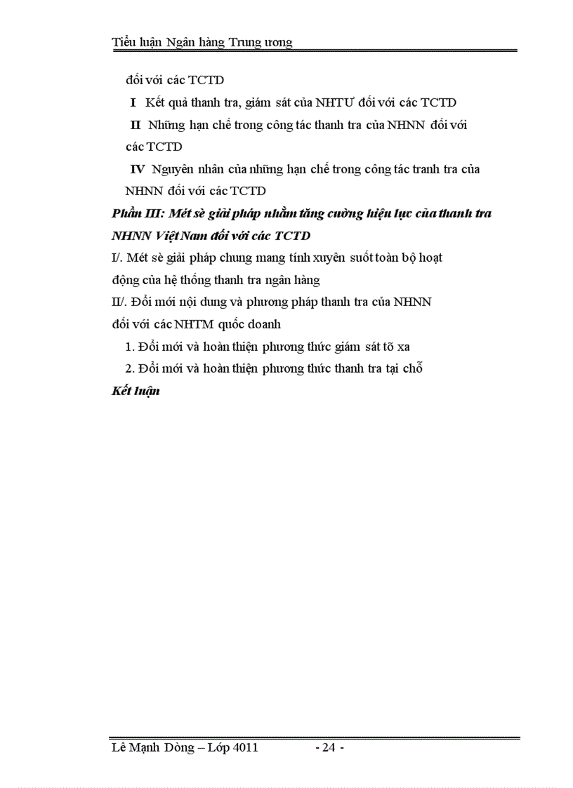 image for page Thực trạng hoạt động của thanh tra NHNN Việt nam trong thời gian qua