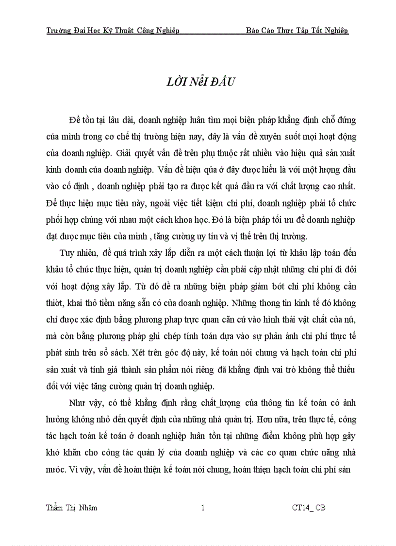 image for page Những vấn đề lý luận cơ bản và công tac kế toán về hạch toán chi phí sản xuất và tính giá thành sản phẩm tại công ty công trình 10