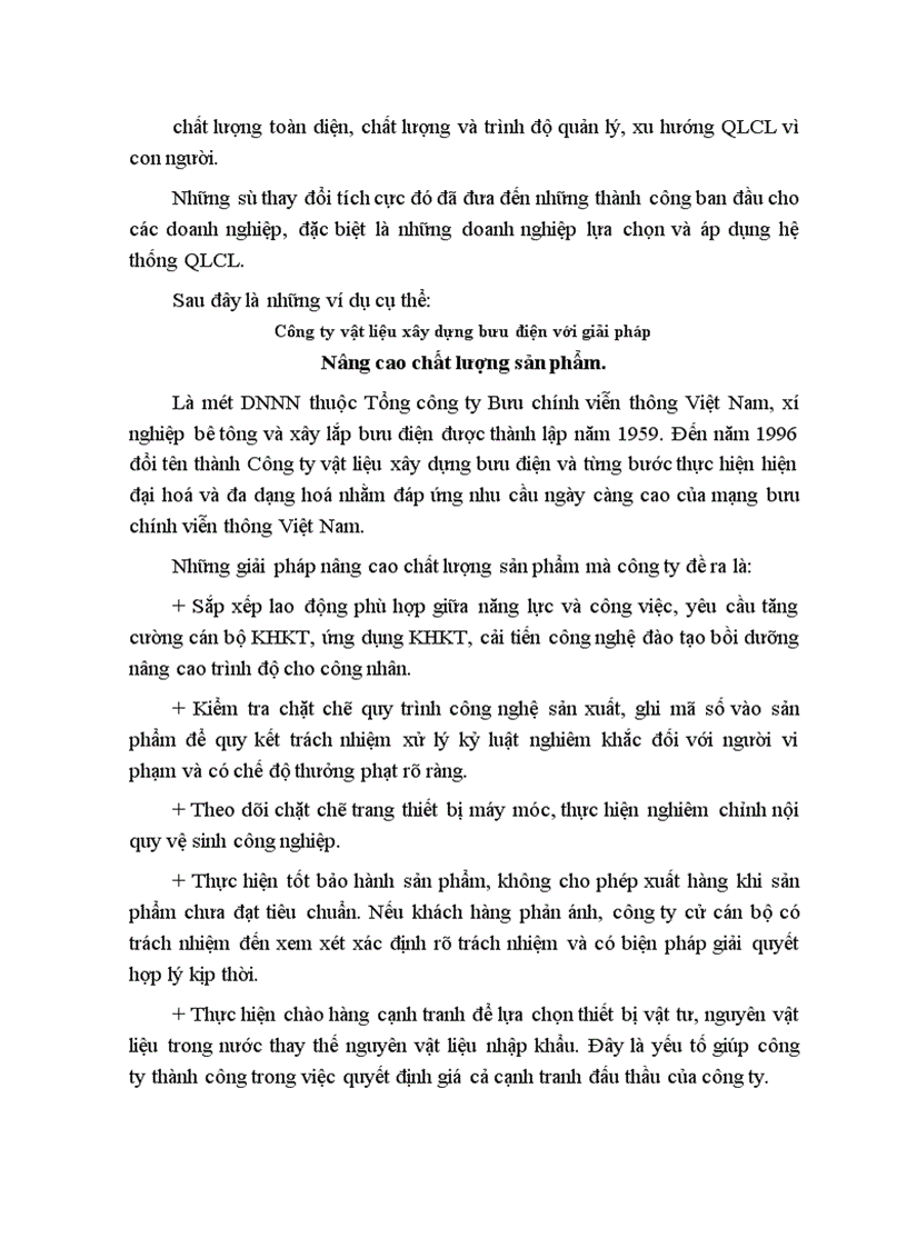 image for page Quản lý chất lượng thực trạng và một số giải pháp nhằm áp dụng một cách hợp lý và hiệu quả hệ thống quản trị chất lượng trong các DNCN Việt Nam 1