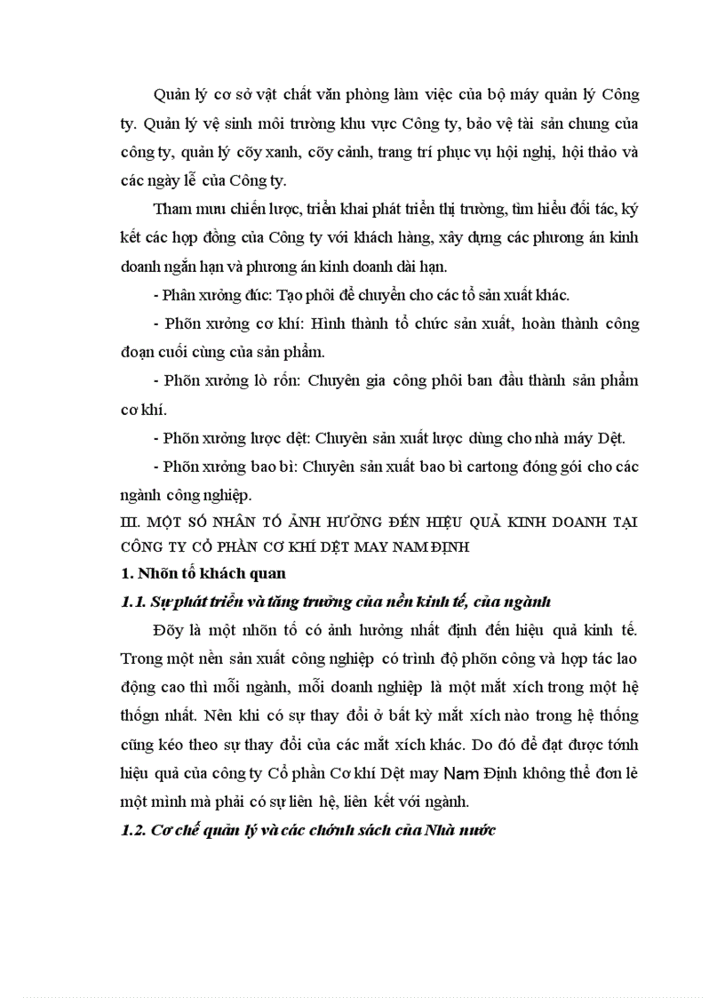 image for page Một số giải pháp nâng cao hiệu quả sản xuất kinh doanh tại Công ty cổ phần Cơ khí Dệt may Nam Định 1