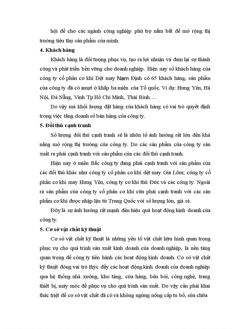 image for page Một số giải pháp nâng cao hiệu quả sản xuất kinh doanh tại Công ty cổ phần Cơ khí Dệt may Nam Định 1