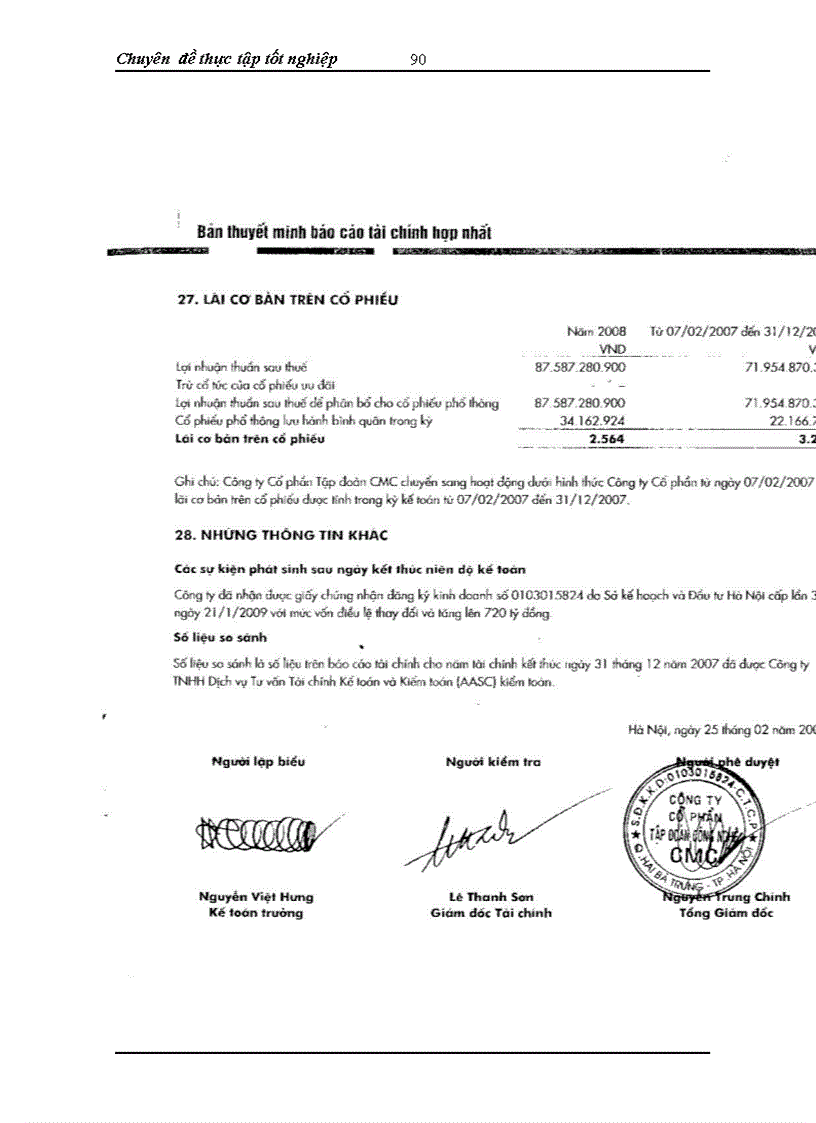 image for page Phân tích Báo cáo tài chính hợp nhất của Công ty Cổ phần Tập đoàn Công nghệ CMC