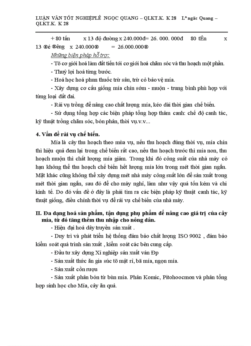 image for page Một số giải pháp cơ bản về phát triển vùng Nguyên liệu Công ty Cổ phần mía đường Lam Sơn