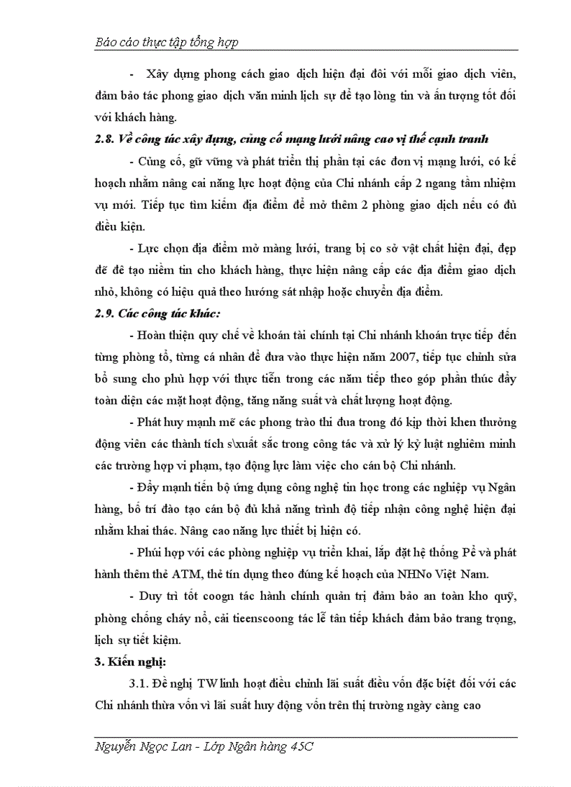 image for page Tình hình hoạt động của chi nhánh NHNo PTNT Láng Hạ trong những năm qua