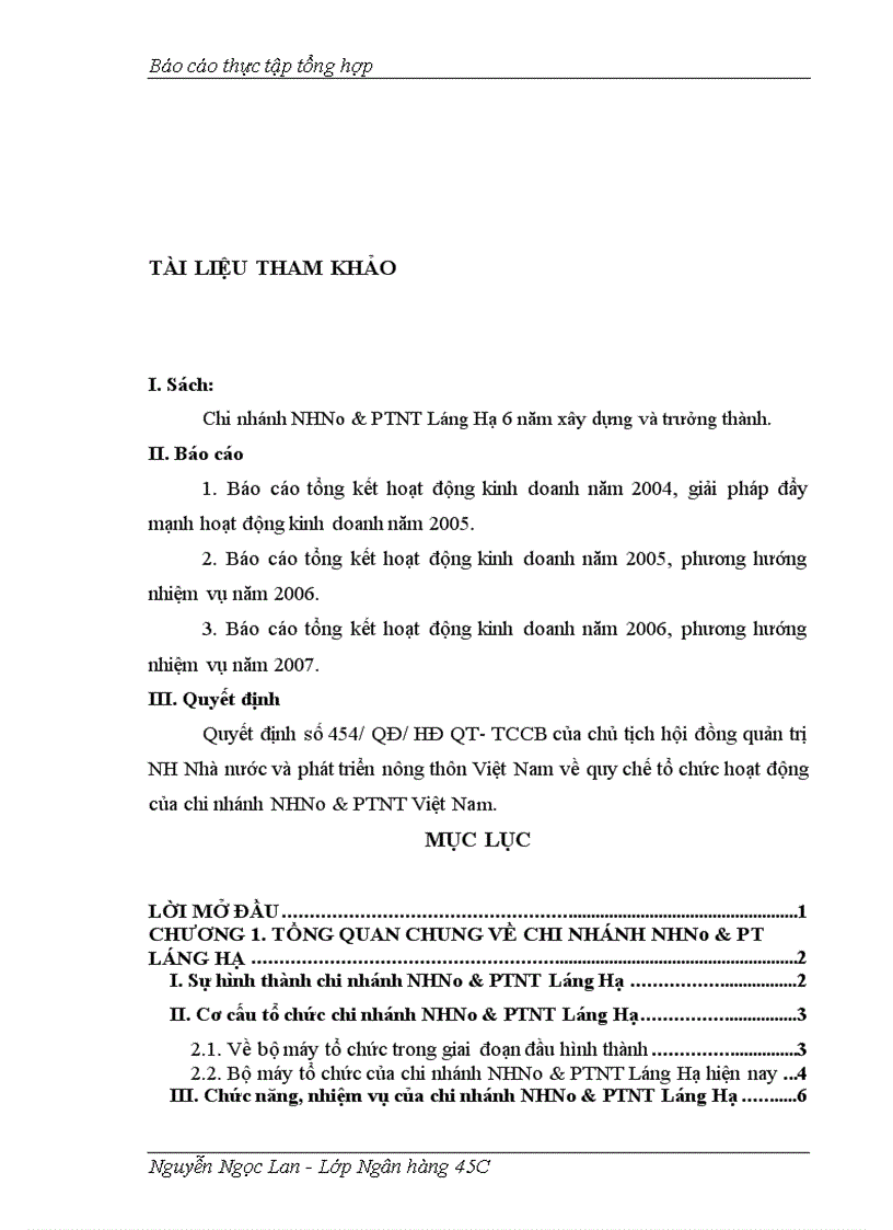 image for page Tình hình hoạt động của chi nhánh NHNo PTNT Láng Hạ trong những năm qua