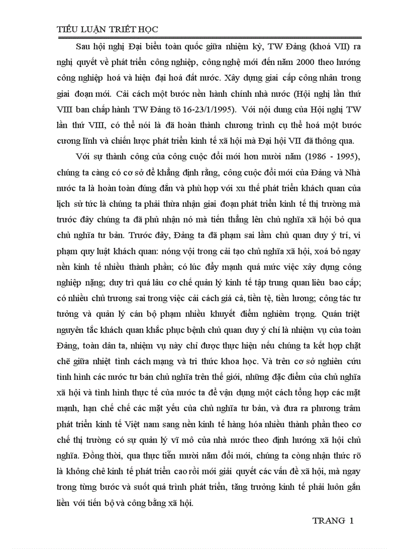 image for page Mối quan hệ biện chứng giữa vật chất và ý thức trong nền kinh tế ở nước ta hiện nay