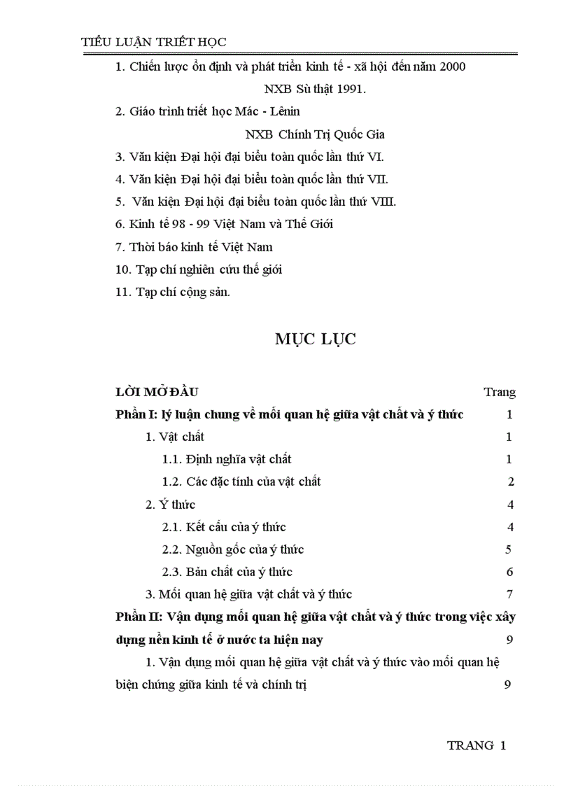 image for page Mối quan hệ biện chứng giữa vật chất và ý thức trong nền kinh tế ở nước ta hiện nay