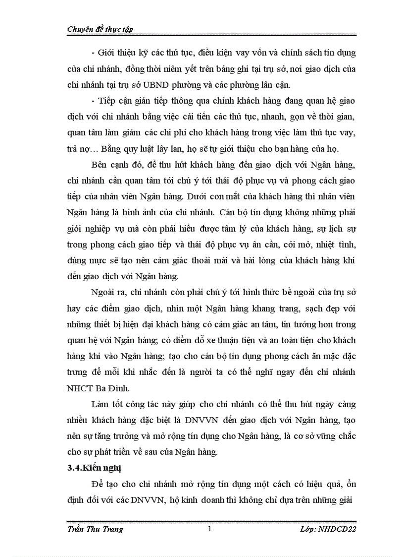 image for page Giải pháp và kiến nghị để mở rộng tín dụng đối với dnvvn tại chi nhánh NHCT Ba Đình