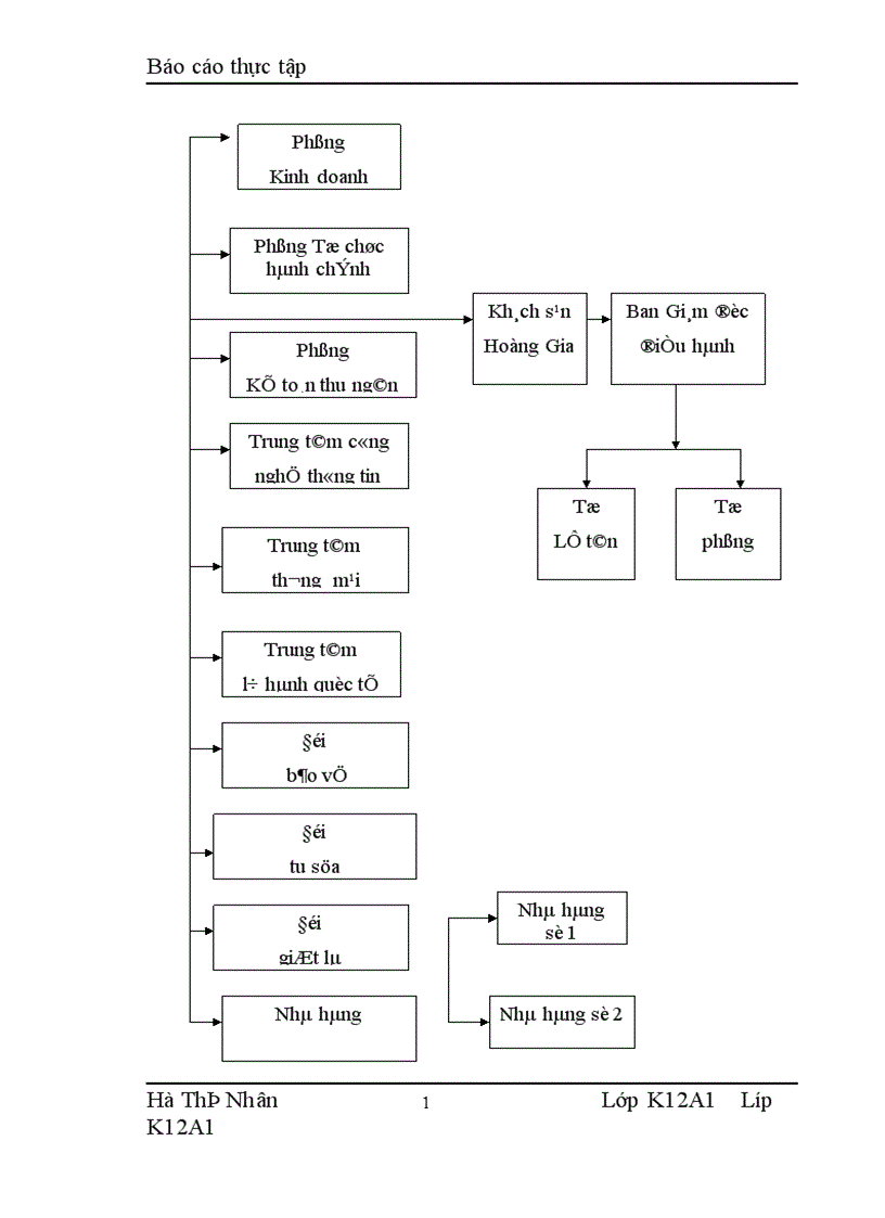 image for page Báo cáo thực tập về khách sạn Hoàng Gia