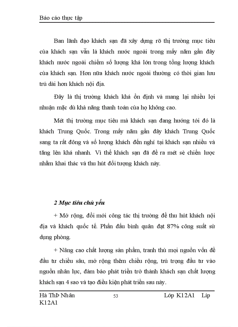 image for page Báo cáo thực tập về khách sạn Hoàng Gia