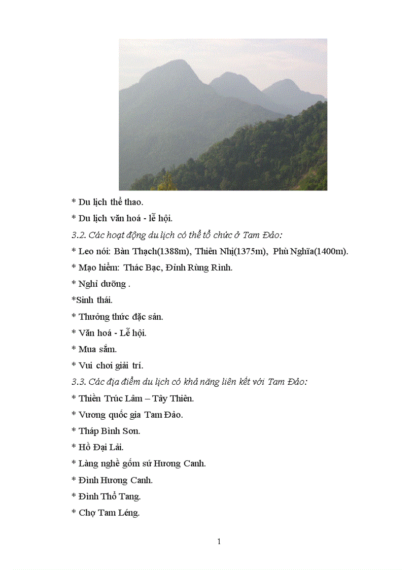 image for page Báo cáo thực tập tổng hợp về Khu du lịch Tam Đảo