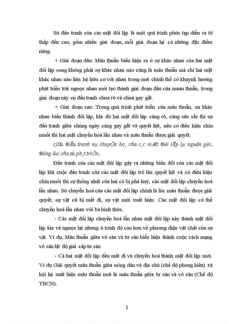 image for page Vận dụng quy luật thống nhất và đấu tranh của các mặt đối lập để phân tích một mâu thuẫn nổi lên có liên quan đến công việc của anh chị 1