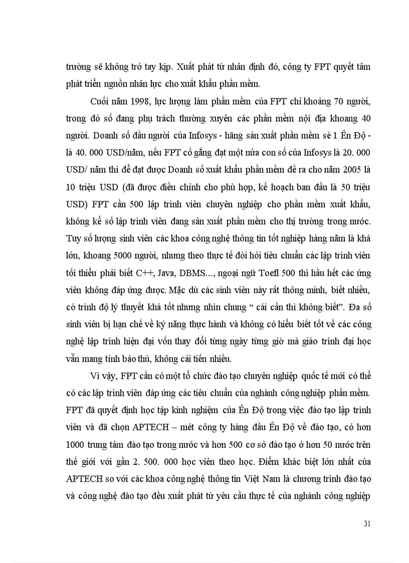 image for page Thực trạng và giải pháp đẩy mạnh hoạt động xuất khẩu phần mềm tại Công ty Phần mềm FPT