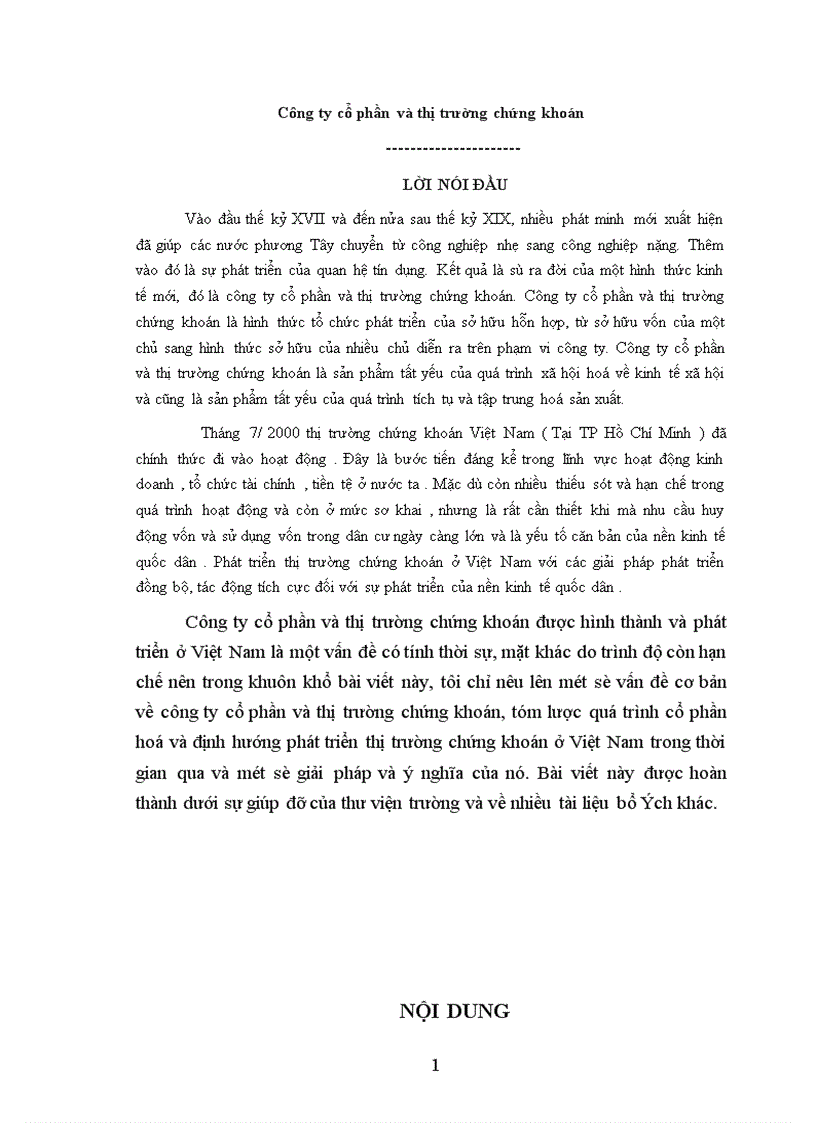 image for page Tính tất yếu khách quan của viêc hình thành công ty cổ phần