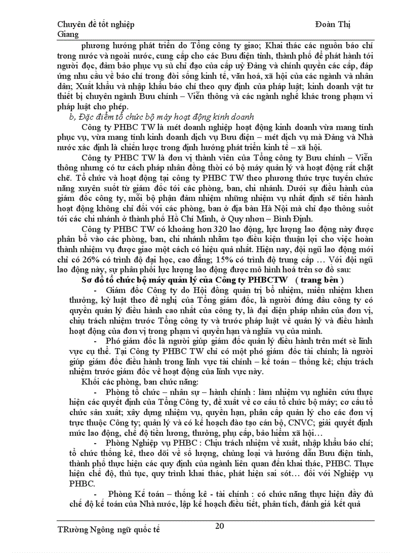 image for page Công tác hạch toán chi phí doanh thu của hoạt động phát hành báo chí tại Công ty Phát hành báo chí Trung Ương 1