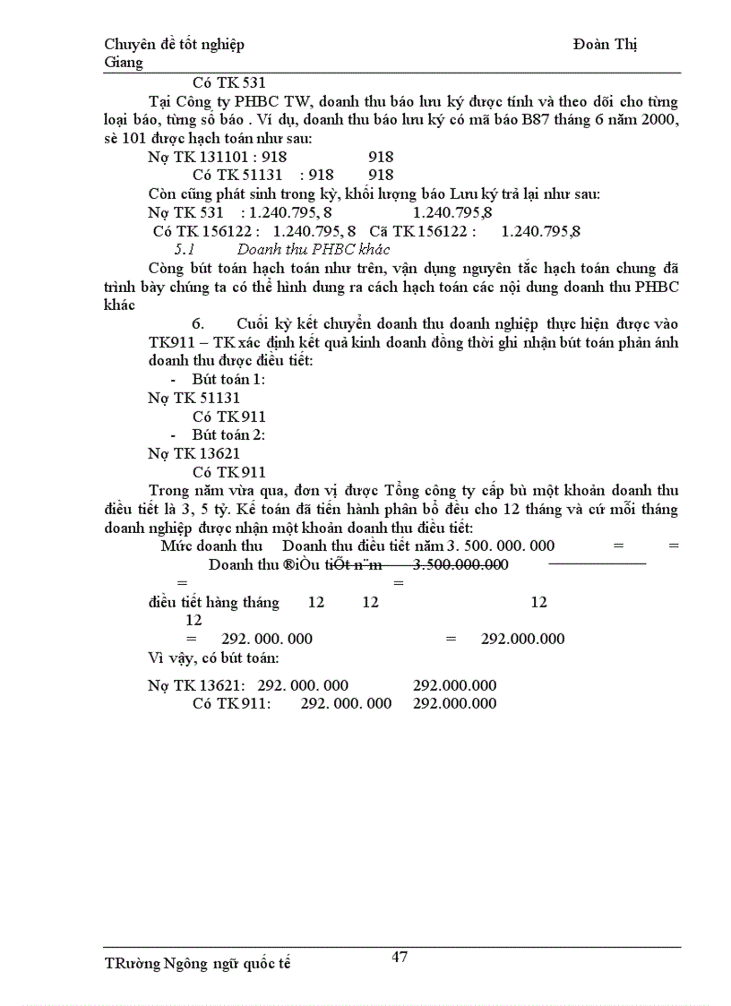 image for page Công tác hạch toán chi phí doanh thu của hoạt động phát hành báo chí tại Công ty Phát hành báo chí Trung Ương 1