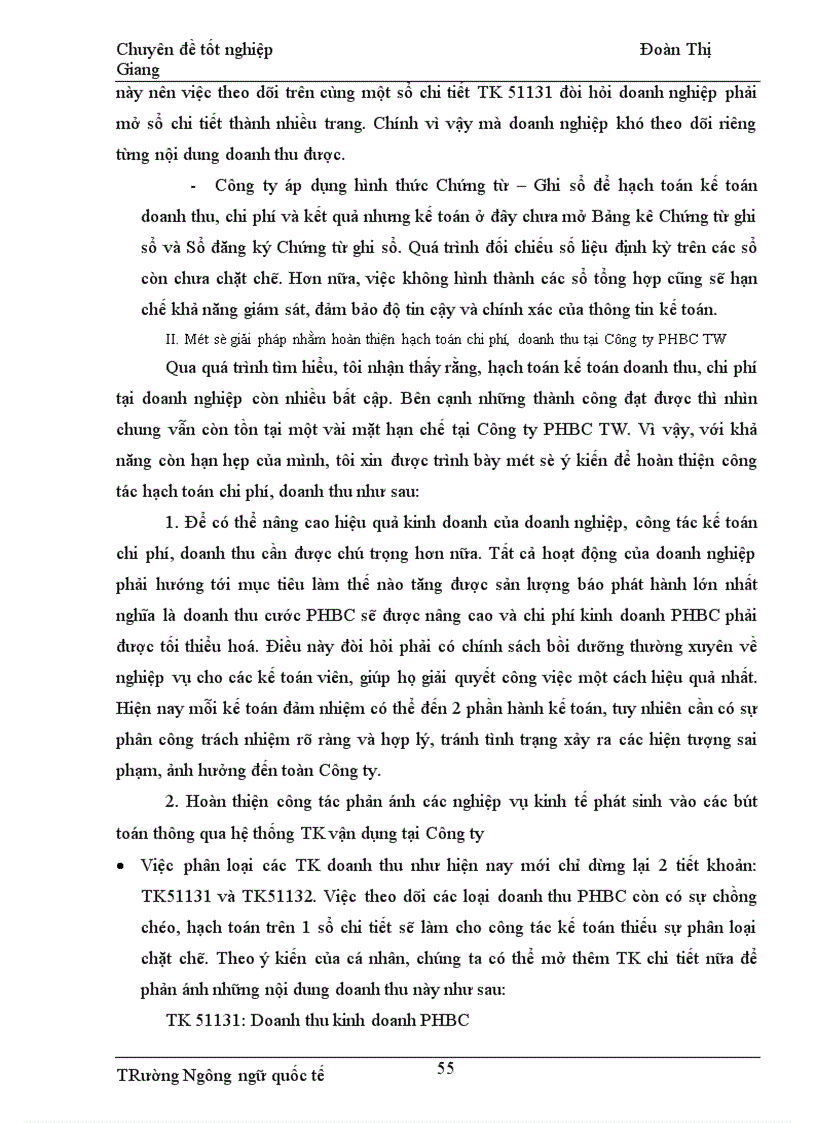 image for page Công tác hạch toán chi phí doanh thu của hoạt động phát hành báo chí tại Công ty Phát hành báo chí Trung Ương 1