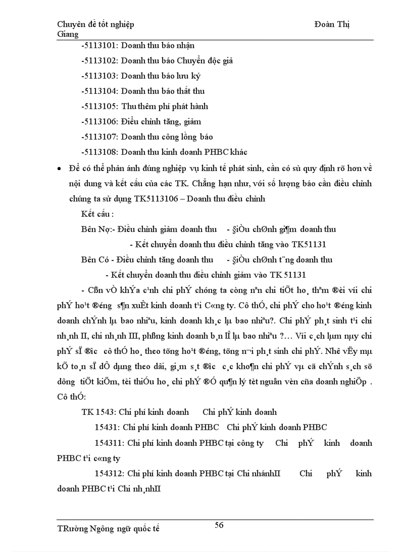 image for page Công tác hạch toán chi phí doanh thu của hoạt động phát hành báo chí tại Công ty Phát hành báo chí Trung Ương 1