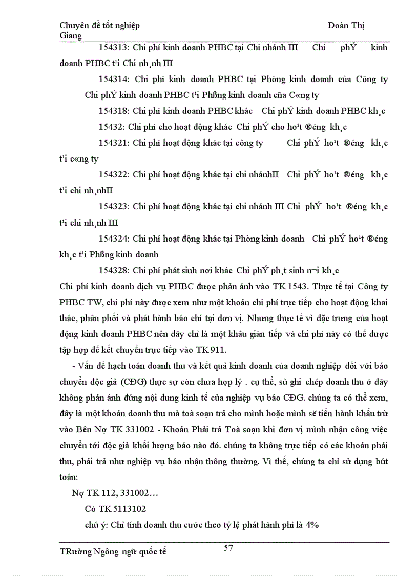 image for page Công tác hạch toán chi phí doanh thu của hoạt động phát hành báo chí tại Công ty Phát hành báo chí Trung Ương 1