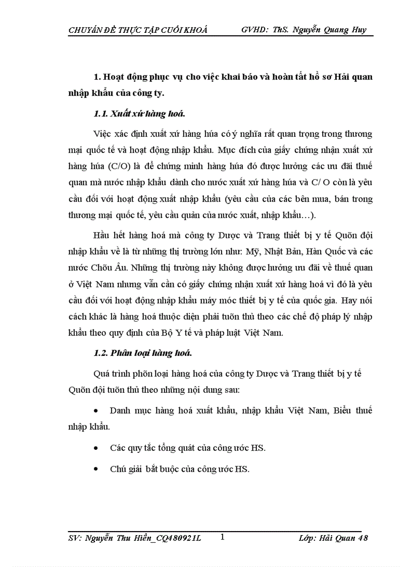 image for page Giải pháp thúc đẩy việc thông quan nhập khẩu hàng hoá đối với công ty Dược và Trang thiết bị y tế Quân đội