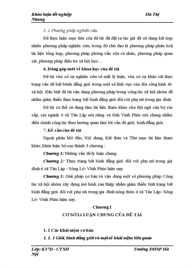 image for page Vận dụng phương pháp công tác xã hội nhóm nhằm giảm thiểu tình trạng bất bình đẳng giới đối với phụ nữ trong gia đình nông thôn tại xã Tân Lập Sông Lô Vĩnh Phúc hiện nay