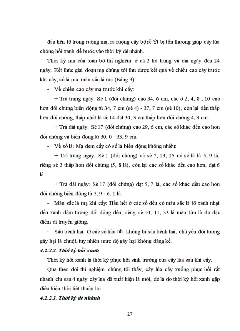 image for page Đánh giá năng suất và khả năng chống chịu sâu bệnh của các dòng triển vọng trong tập đoàn quan sát vụ mùa năm 2002 tại Thanh Trì Hà Nội