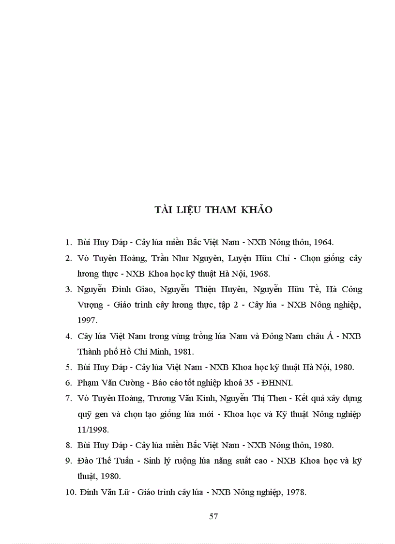 image for page Đánh giá năng suất và khả năng chống chịu sâu bệnh của các dòng triển vọng trong tập đoàn quan sát vụ mùa năm 2002 tại Thanh Trì Hà Nội