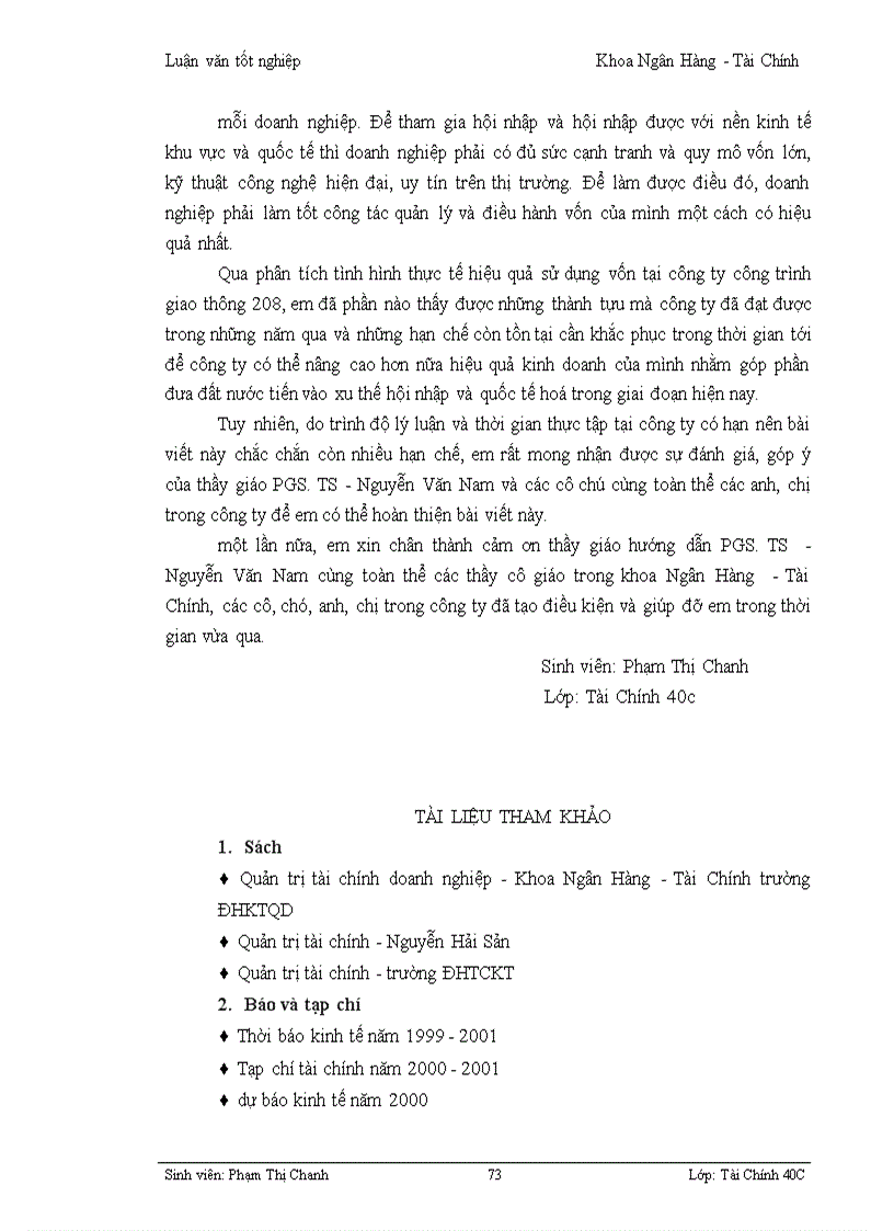 image for page Một số giải pháp nhằm nâng cao hiệu quả sử dụng vốn tại Công ty công trình giao thông 208 thuộc tổng giao thông 4 Bộ Giao Thông Vận tả