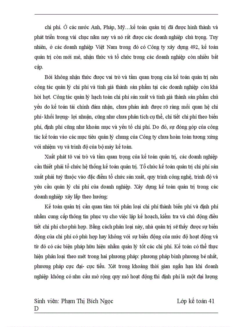 image for page Hoàn thiện hạch toán chi phí sản xuất tính giá thành sản phẩm và phương hướng nâng cao hiệu quả kinh doanh tại Công ty xây dựng 492 1