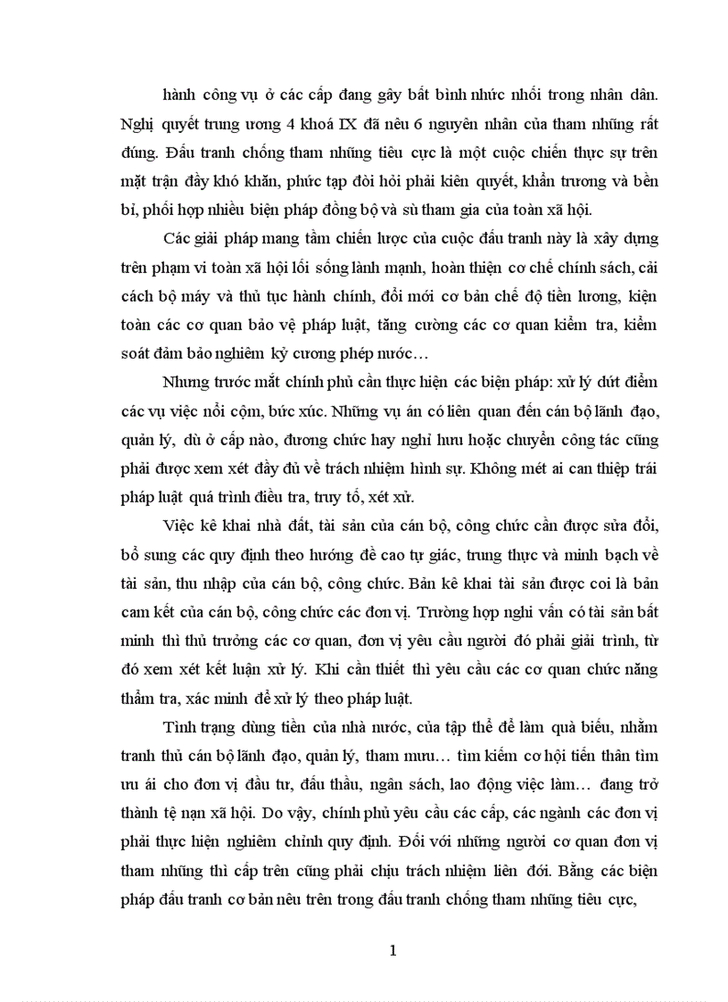 image for page Các biện pháp phòng chống về tham nhũng và vấn đề tụt hậu xa hơn về kinh tế