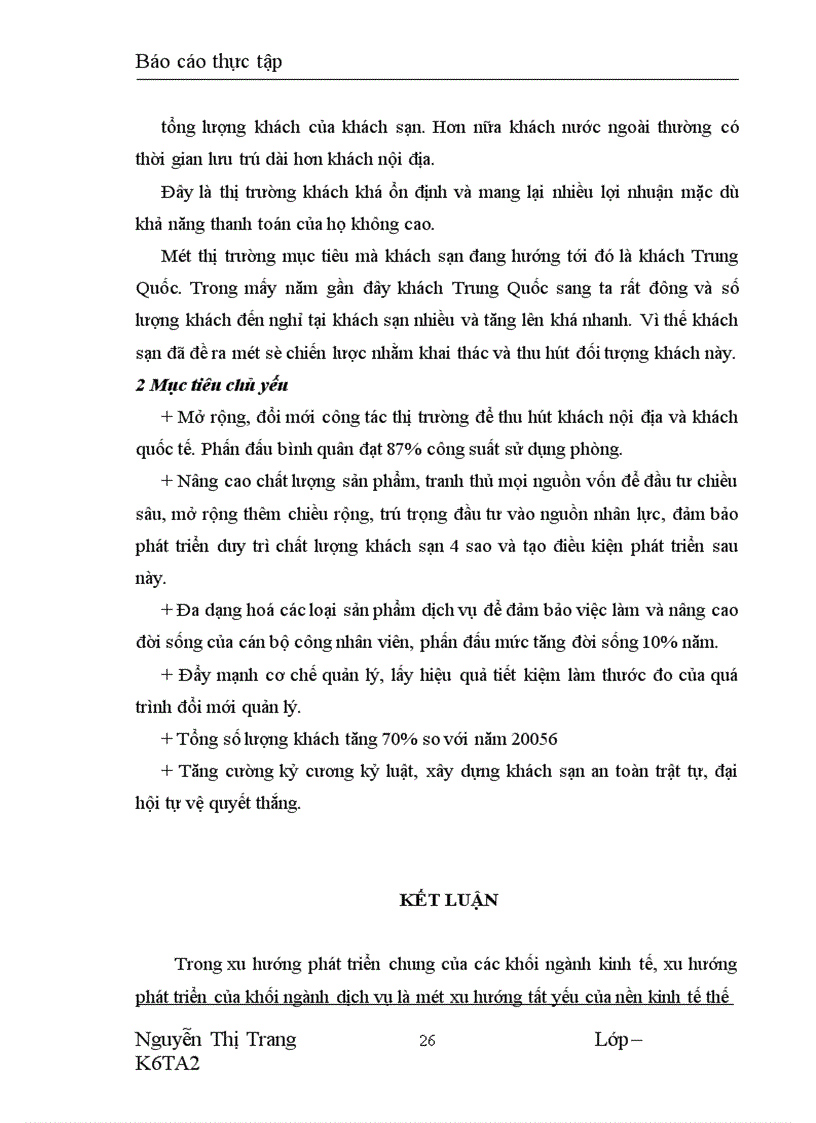 image for page Báo cáo thực tập về khách sạn Hữu Nghị