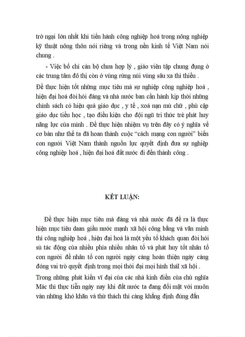 image for page Vai trò của con người trong quá trình công nghiệp hoá hiện đại hoá đất nước