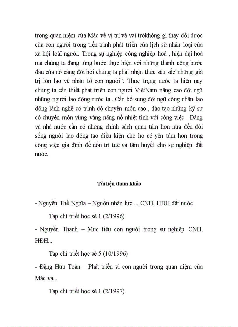 image for page Vai trò của con người trong quá trình công nghiệp hoá hiện đại hoá đất nước